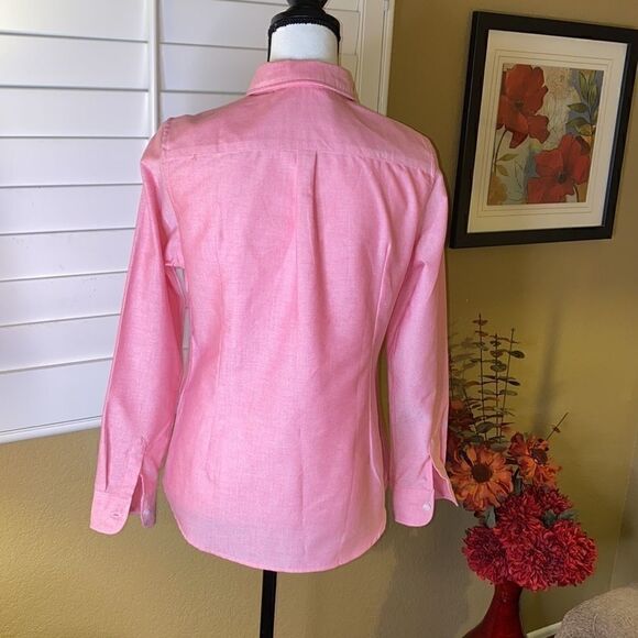 Red/Pink Cotton Button Down Shirt, NWOT Sz 6 - Picture 3 of 7